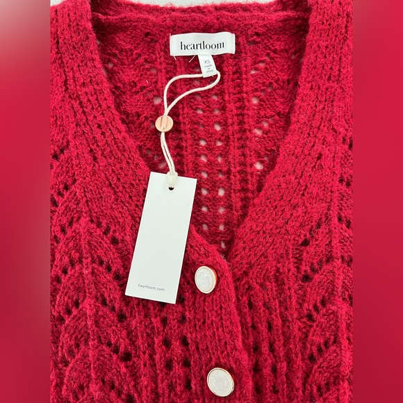Heartloom Red Knit Cardigan - Picture 7 of 11
